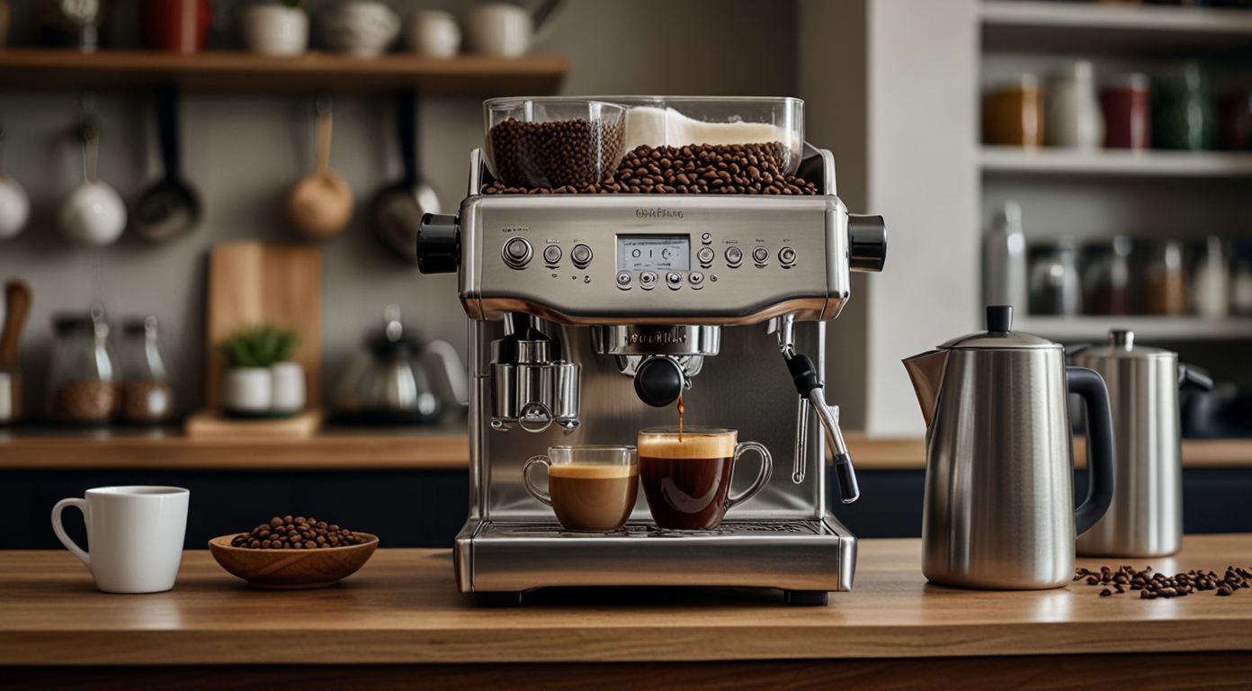 Breve coffee preparation