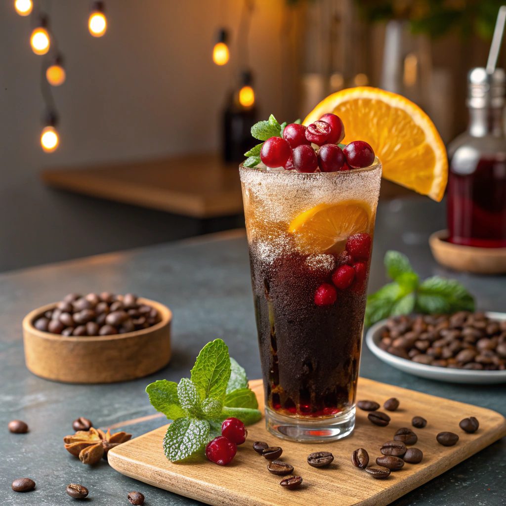 Cranberry Orange Espresso Tonic