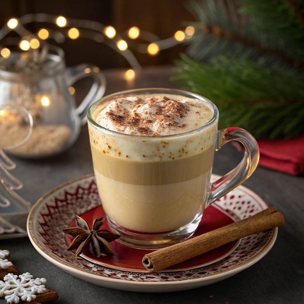Eggnog Coffee with Nutmeg Sprinkle