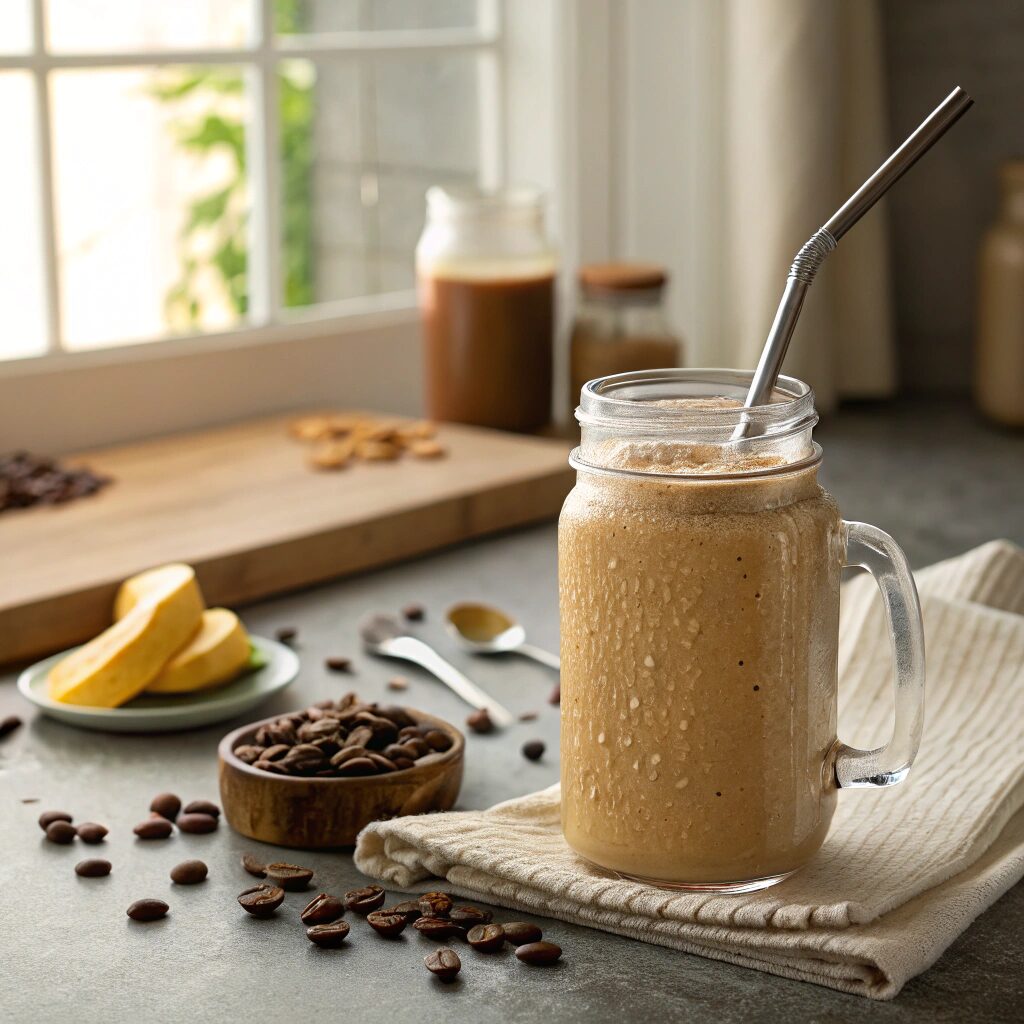 ice cold banana coffee smoothie