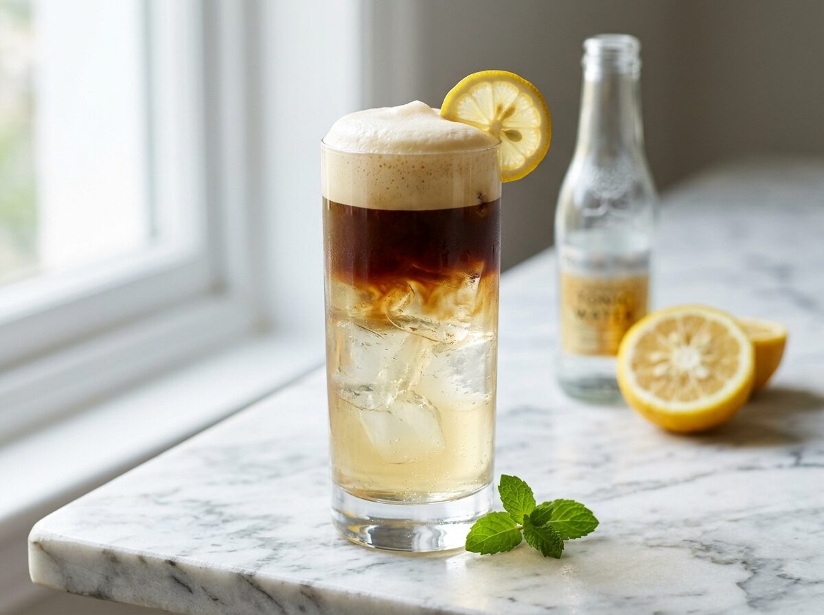Yuzu Espresso Tonic with Citrus Foam